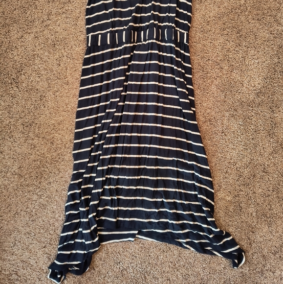 GAP Blue and White/Cream Striped Cotton Midi Dress In XL - Picture 5 of 5